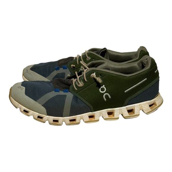 On Cloud Running Shoes Green Blue Gray Men's Size 8,5 Lightweight Trainers - Picture 2 of 8